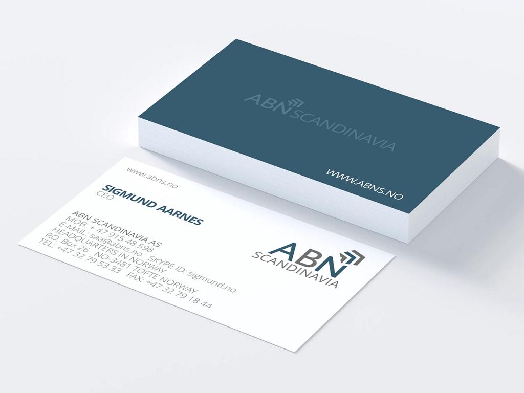 Visitenkarten ABNS Scandinavia, Germany and Dubai